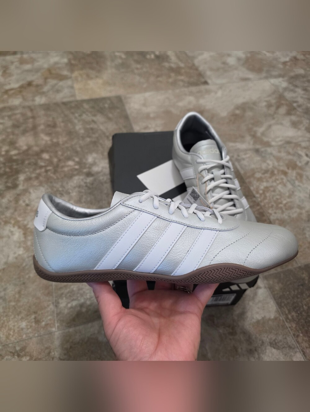 Adidas Grand Court Lo sneakers in a Silver Metallic colorway / Women's size 9